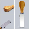 Yuming Factory 4pcs Unique Cheese Knife Tool Set Wood Bamboo Handle Stainless Steel Cheese Knife Set for Cheese Pizza
